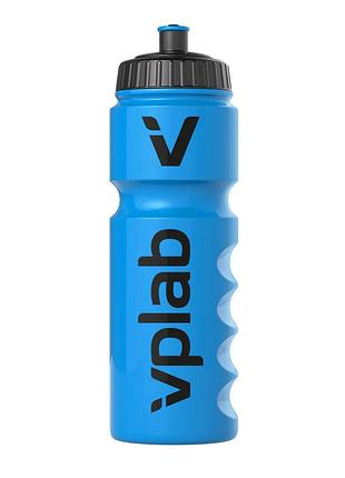Спортивная бутылка для воды vplab gripper с питьевым клапаном и удобным захватом, синяя, 750 мл