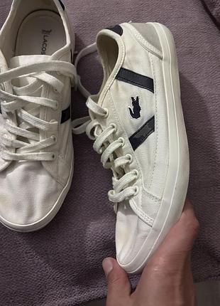 Кеди lacoste білі жіночі 37.5