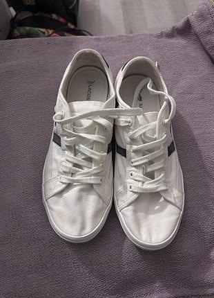 Кеди lacoste білі жіночі 37.5 3