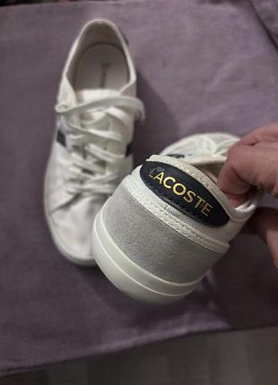 Кеди lacoste білі жіночі 37.5 4
