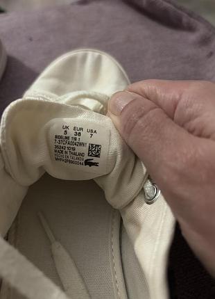 Кеди lacoste білі жіночі 37.5 5