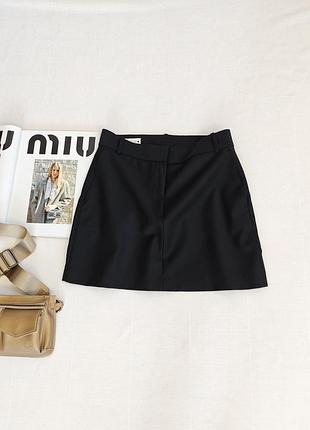 Шерстяная мини юбка zara