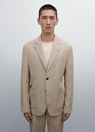 Massimo dutti пиджак из 100% льна 2