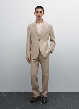 Massimo dutti пиджак из 100% льна 4