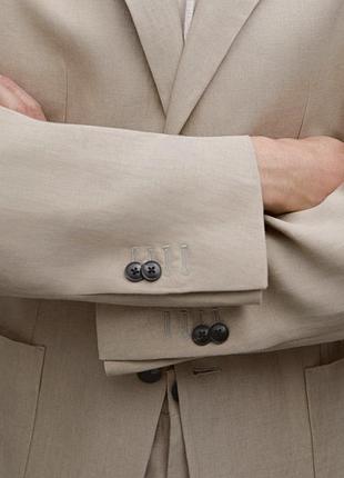 Massimo dutti пиджак из 100% льна 6