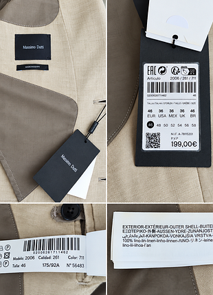 Massimo dutti пиджак из 100% льна 10