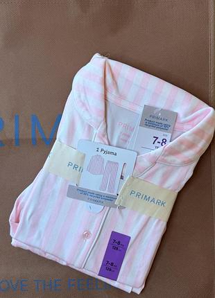 Піжама для дівчинки primark рожева в смужку