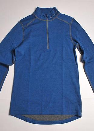 Чоловіча вовняна термо кофта thermowave wool blend base layer half zip ls shirt - s як icebreaker smartwool