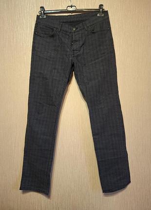 Чоловічі джинси zara man в клітинку (розмір eur 44 / usa 34).