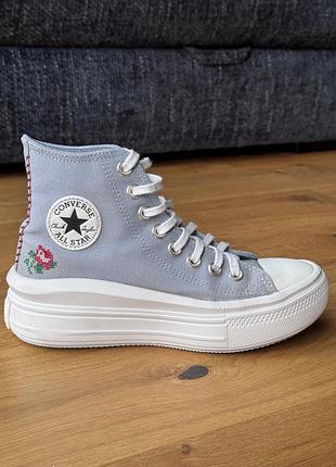Кеди converse chuck taylor all star move platform rose 3