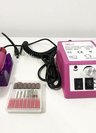 Фрезер для манікюру beauty nail dm-14/2000, побутовий фрезер манікюрний, фрезер для нігтів. колір: рожевий be-57