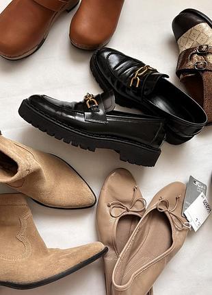 Лоферы натуральная кожа massimo dutti.