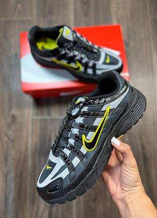 Nike p-6000 black white yelllow 7