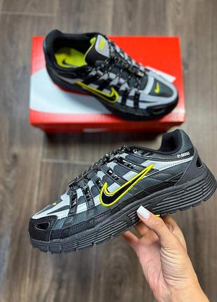 Nike p-6000 black white yelllow