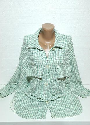Твидовая рубашка от zara. 3