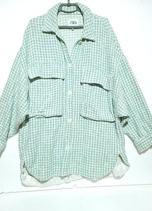 Твидовая рубашка от zara. 2