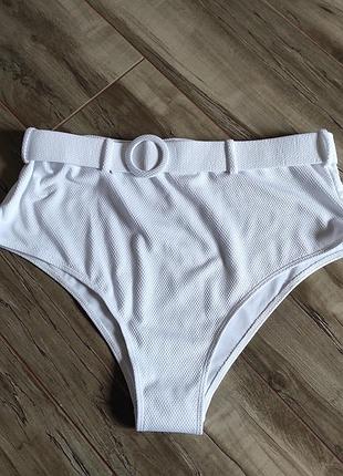 Белые плавки с высокой посадкой и поясом primark, размер Паркс 20 / eur 48 (3xl-4xl)