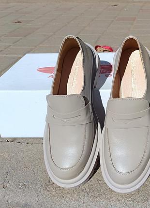 Новые кожаные туфли цвета мокка 👞👞 3