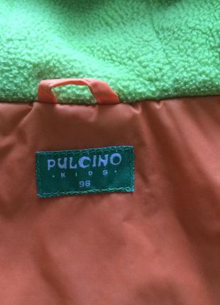Яркая демисезонная куртка утепленный дождевик pulcino6 фото