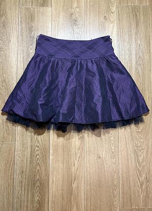 † jane norman tartan mesh mini skirt