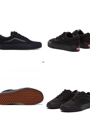 Кеди унісекс vans old school mono black чорні р.37-38