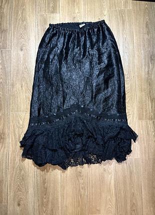 † riot crinkled lace maxi skirt 2