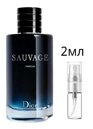 Духи для мужчин christian dior sauvage parfum,2мл