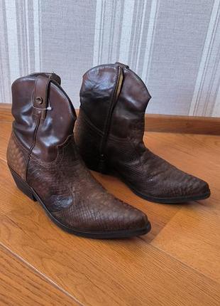 Чоботи чоловічі kentucky s western коричневі, розмір 42.5-43, шкіра пітона/крокодила
