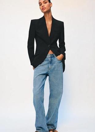 Zara асимметричный блейзер с подплечниками