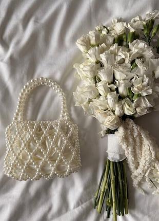 Елегантна міні сумочка з перлів lily pearl bag