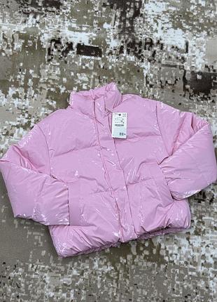 Куртка демісезонна рожева для дівчинки 156 zara, куртка демисезонная курточка весна для девочки zara