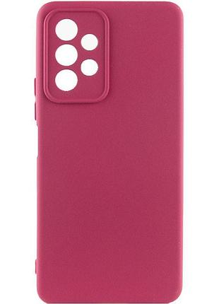 Чохол tpu getman liquid silk full camera для samsung galaxy a13 4g бордовий / marsala