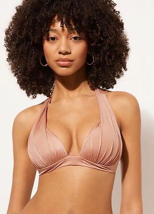 Стильный раздельный купальник calzedonia (блестящая фактура / пудра) разные варианты.