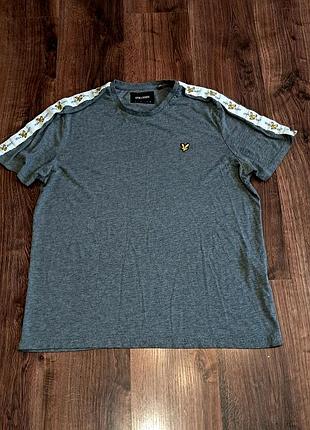 Мужская уникальная футболка lyle scott на лампасах оригинал
