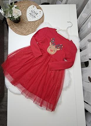 Новорічна пишна сукня від matalan 3-4 роки (98-104)
