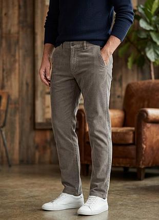 Чоловічі сірі вельветові штани marks & spencer р. w32/l33, w38/l31 regular fit