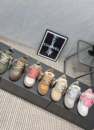 Трендові кеди снікерси кросівки угг ugg lowmel зимові на хутрі