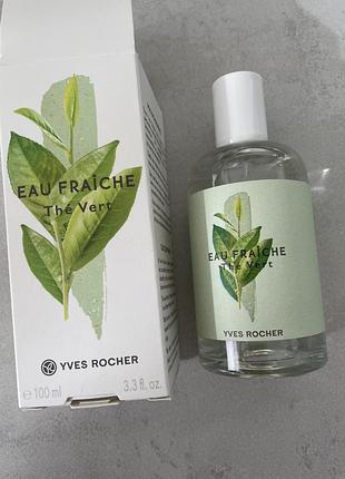 Туалетна вода yves rocher eau fraîche thé vert 100 мл для жінок