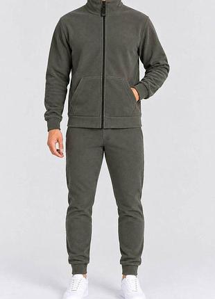 Спортивный костюм мужской на флисе, цвет хаки, 257r661