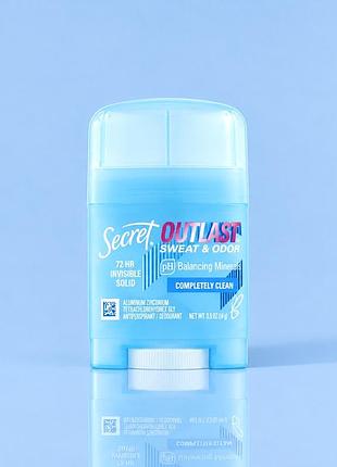 Secret outlast sweat & odor completely clean антиперспірант-стік, 14 г