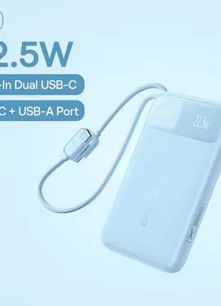 Baseus enerfill 10000mah 22.5w стильный и мощный павербанк.