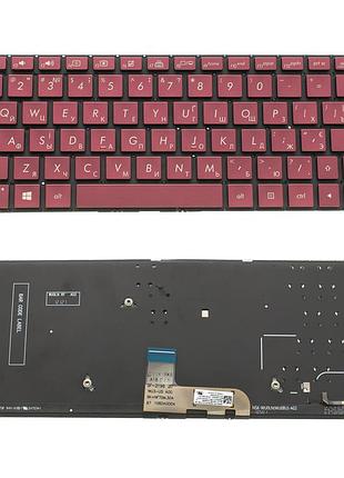 Клавиатура для ноутбука asus (ux333 series) rus, wine, без фрейма, подсветка клавиш
