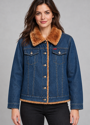 Крутая джинсовая куртка на меху donna jeans