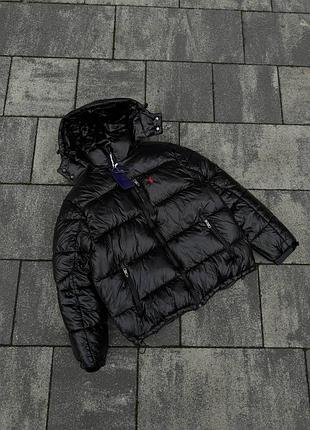 Чоловічий пуховик лакований polo ralph lauren