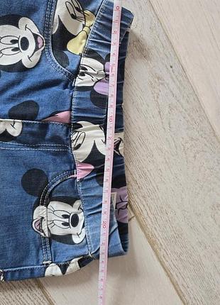 Джинси для дівчаток, сині, з малюнками disney 4