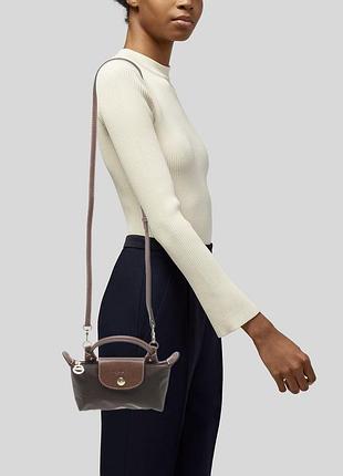 Маленькая женская кроссбоди-сумка longchamp mini le pliage pouch