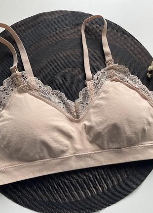 Знижки ⬇️ топ беж з мереживом h&m (для голування/дому)