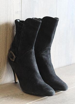 Итальянские кожаные сапоги, ботильоны di moda fausto 37-38