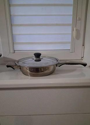 Сотейник сковорода leonardo milan professional cookware з кришкою 2,7-3 литра