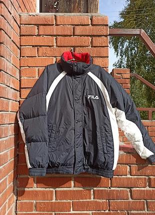 Брендовый, теплый пуховик fila